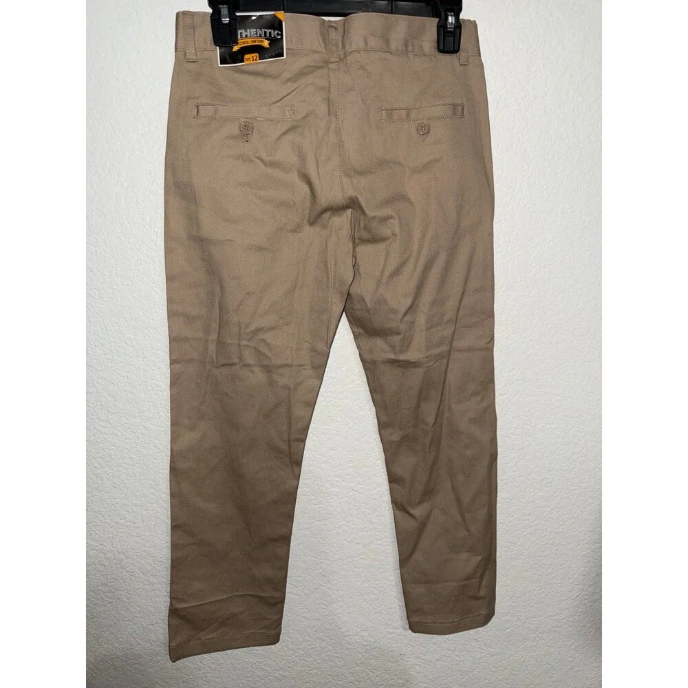 Authentic School Uniform Boys Khaki Chino Pants Size 12 yrs NWT